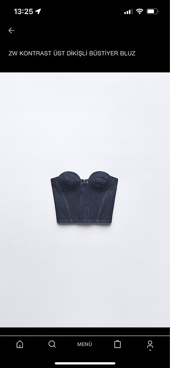 Zara denim crop