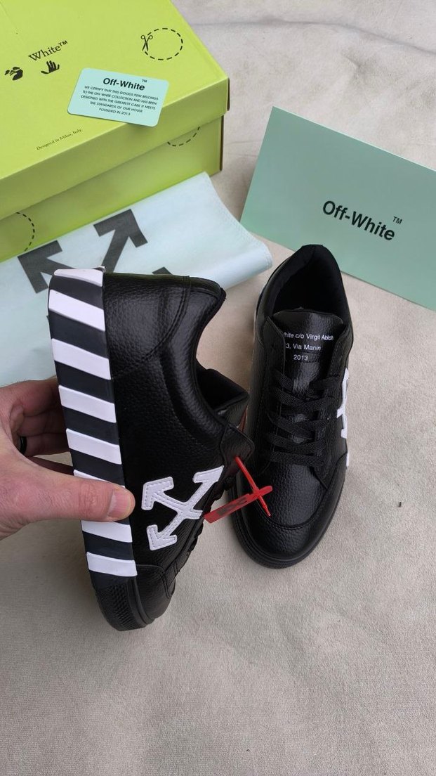 Off-White Siyah Beyaz Erkek Spor Ayakkabı - Görsel 2
