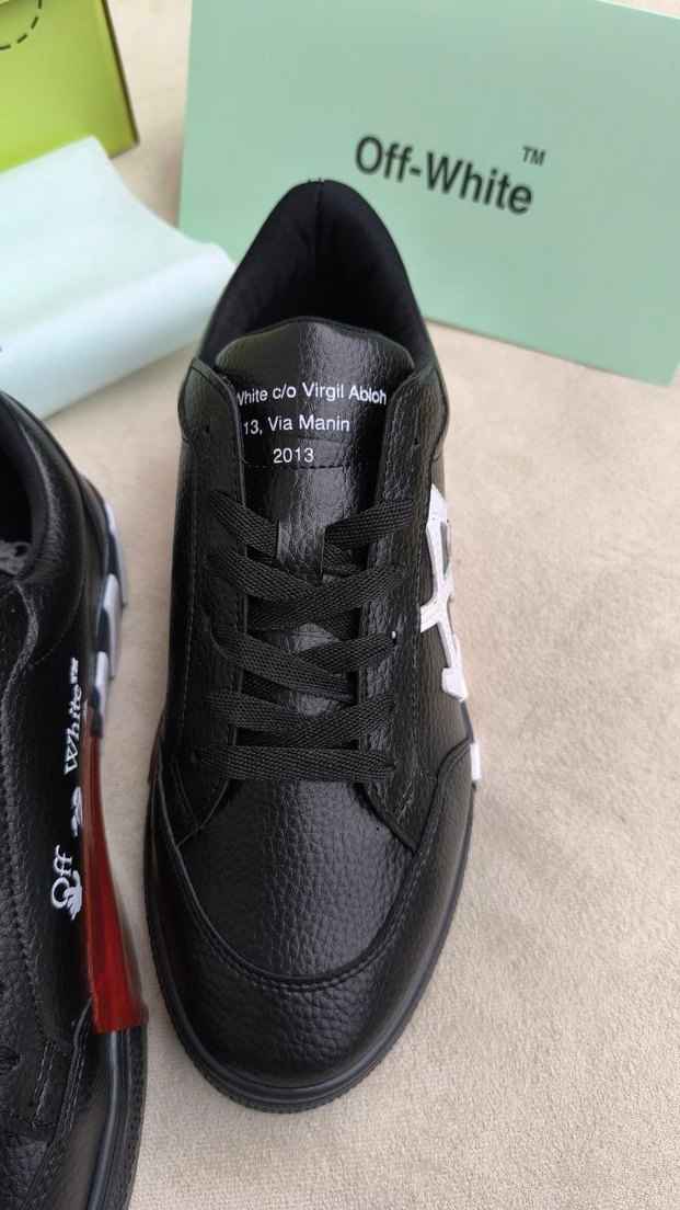 Off-White Siyah Beyaz Erkek Spor Ayakkabı - Görsel 4