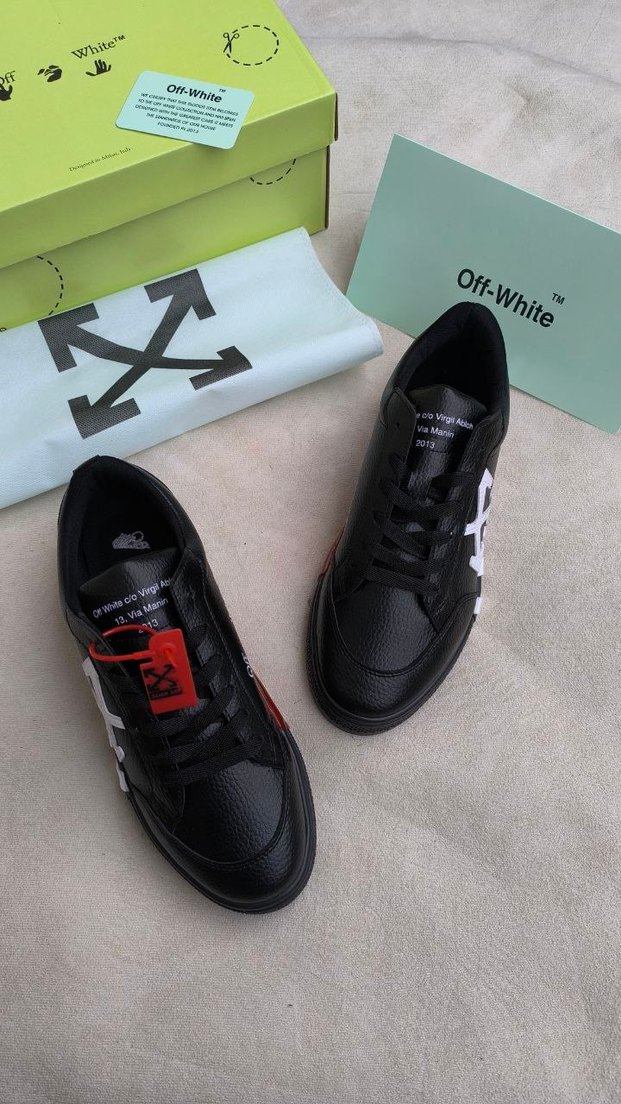 Off-White Siyah Beyaz Erkek Spor Ayakkabı - Görsel 5