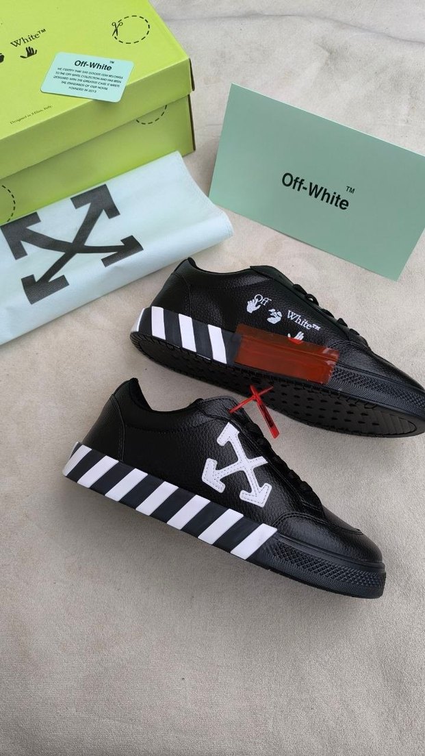 Off-White Siyah Beyaz Erkek Spor Ayakkabı - Görsel 3