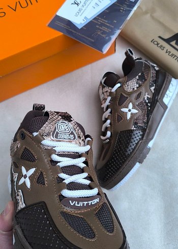 Erkek Kahverengi Yılan Desenli Spor Ayakkabı - Görsel 3