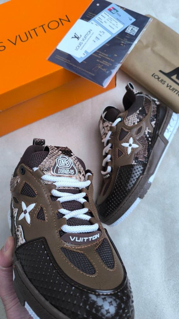 Erkek Kahverengi Yılan Desenli Spor Ayakkabı - Görsel 3