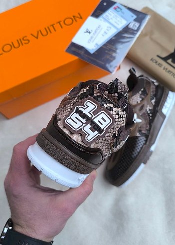 Louis Vuitton Kahverengi Yılan Desenli Sneakers - Görsel 3