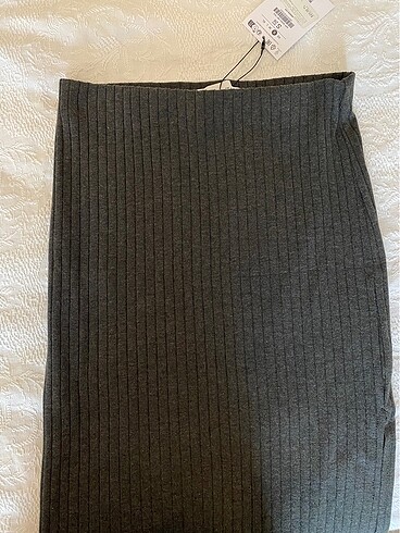 Bershka Koyu Gri Uzun Etek