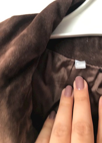 diğer Beden kahverengi Renk Kahverengi Kadın Süet Düğmeli Ceket
