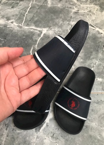 25 Beden siyah Renk U.S. POLO ASSN erkek çocuk lacivert terlik