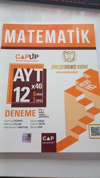 Çap ayt matematik denemeleri