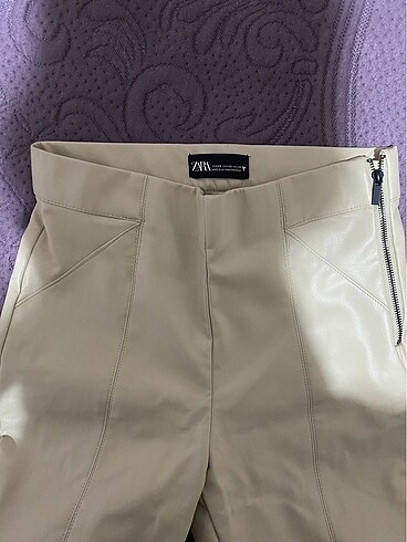 Zara bej deri pantalon