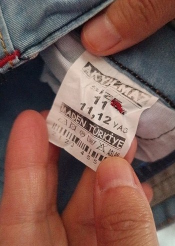 Standart Beden Beden Gri Baskılı Erkek Kot Kapri