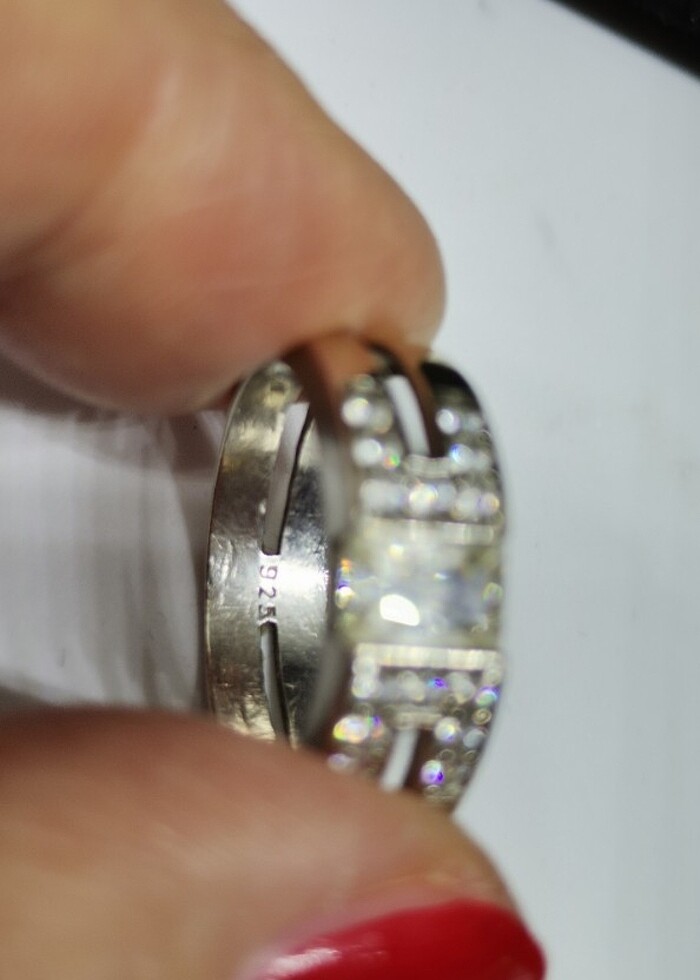 GÜMÜŞ 925 pirlanta taşi - Görsel 5