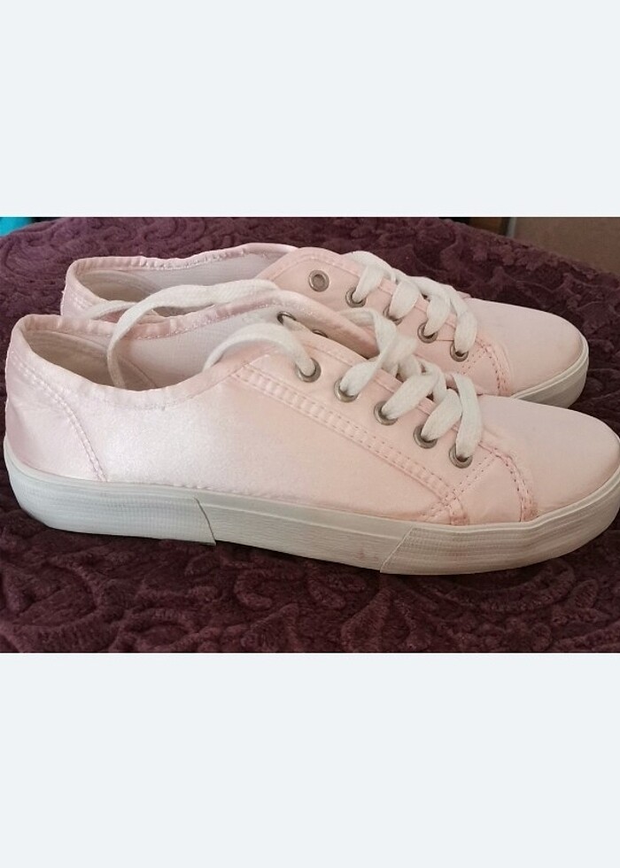 Pembe saten ayakkabı.. Yeni.. - Görsel 2