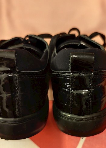 Hotiç siyah gerçek deri rugan ayakkabı - Görsel 5