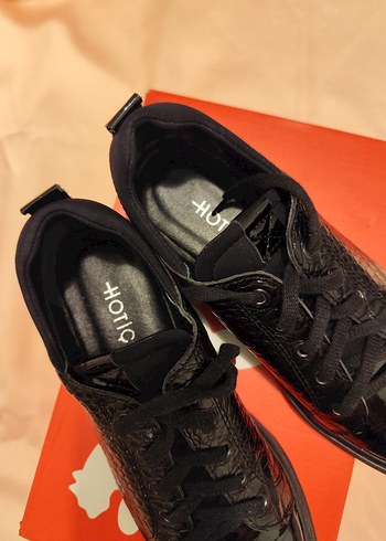 Hotiç siyah gerçek deri rugan ayakkabı - Görsel 3