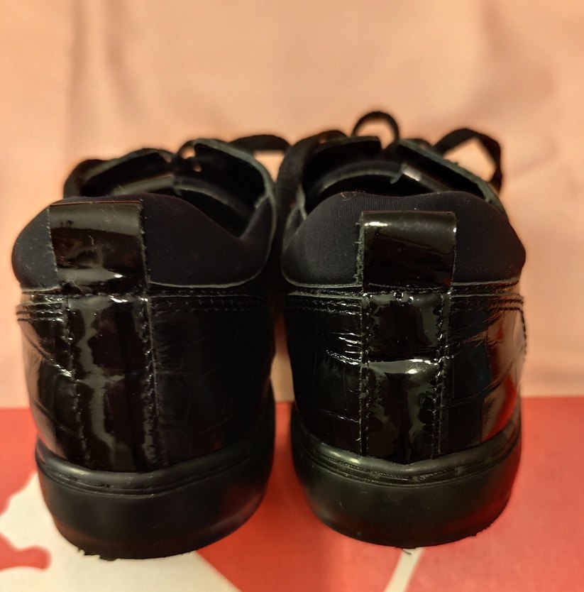 Hotiç siyah gerçek deri rugan ayakkabı - Görsel 5