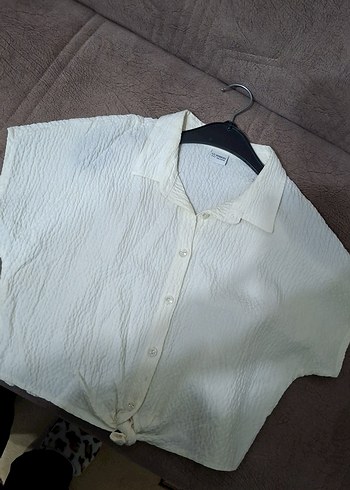 Kısa Kollu Beyaz gömlek - Görsel 3