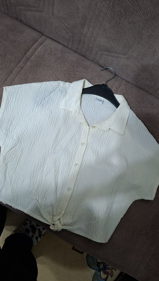 Kısa Kollu Beyaz gömlek - Görsel 3