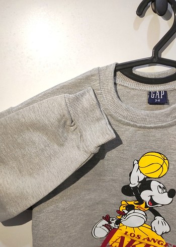 24-36 Ay Beden gri Renk Kız Çocuk Gri Mickey Baskılı Sweatshirt