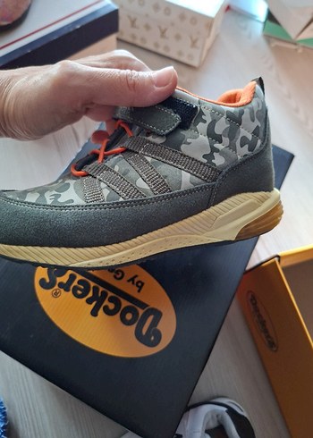30 Beden Gri Kamuflaj Erkek Çocuk Botu Velcro