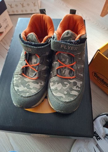 Gri Kamuflaj Erkek Çocuk Botu Velcro