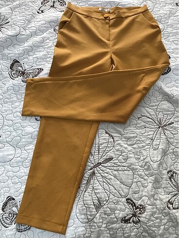 Hardal renkli pantolon