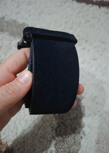 Siyah süet tokalı gotik kemer - Görsel 3