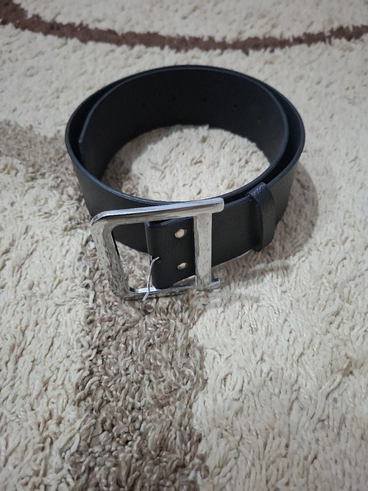 Kadın Siyah Deri Tokalı Kemer - Görsel 2