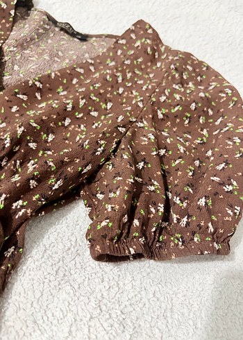 Tatlı, Şık, Bohem Çiçekli Quzu Elbise - Görsel 6