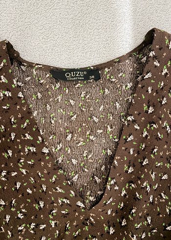 Tatlı, Şık, Bohem Çiçekli Quzu Elbise - Görsel 3