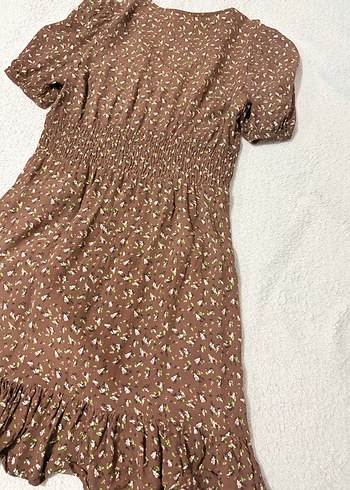 Tatlı, Şık, Bohem Çiçekli Quzu Elbise - Görsel 9