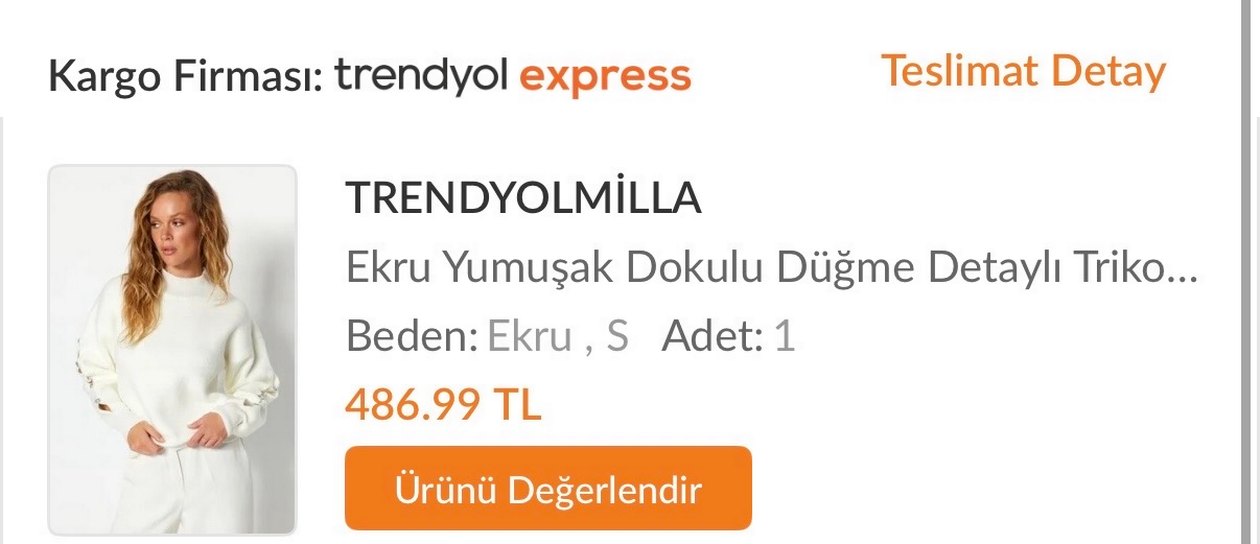 Düğmeli Beyaz Kadın Triko Kazak - Görsel 4