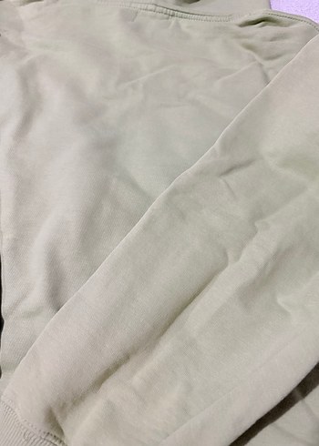 Pull&Bear Fıstık Yeşili Kapüşonlu Oversize Sweatshirt - Görsel 4