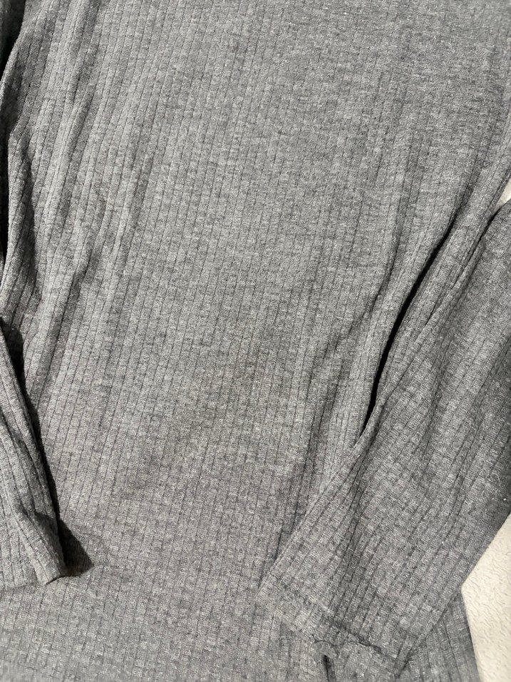 Benetton Antrasit Kadın Boğazlı Triko Kazak - Görsel 2