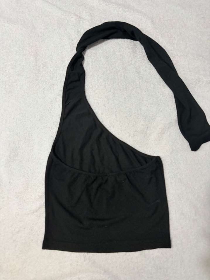 Botique Tek Kollu Siyah Bluz - Görsel 3