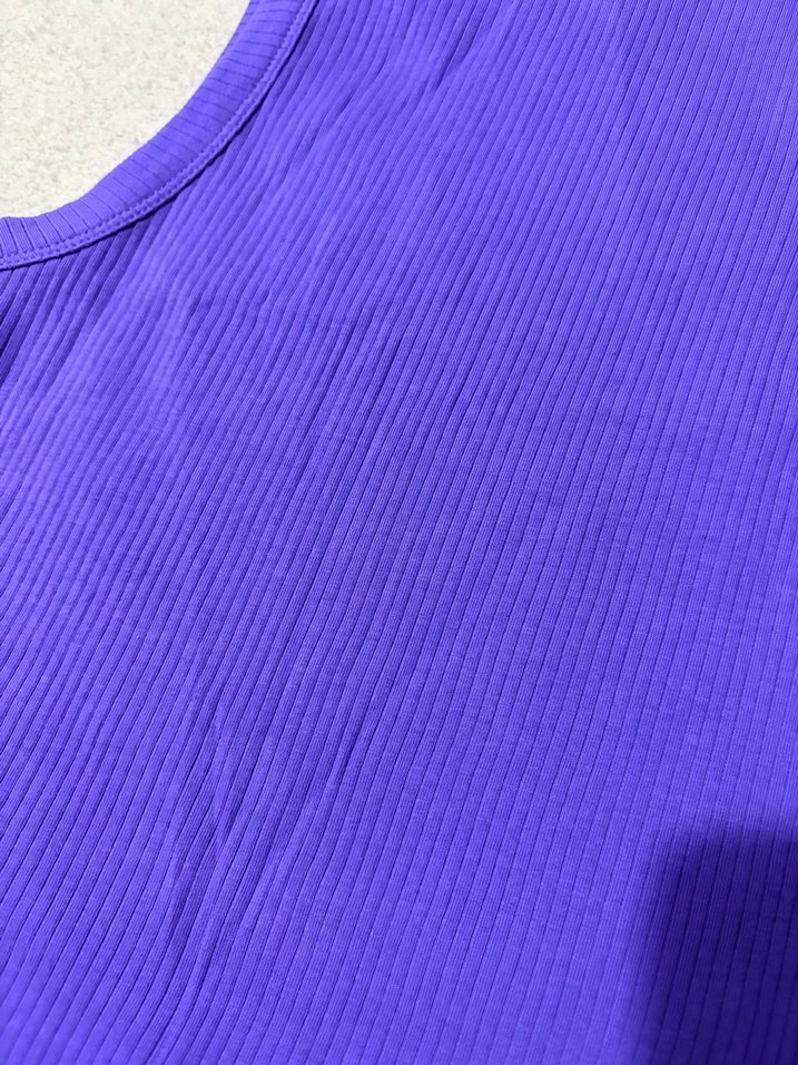 Mor, Bisiklet Yaka, Kolsuz Kadın Atlet - Görsel 3