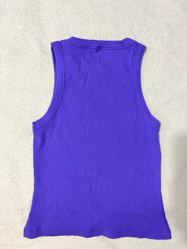 Mor, Bisiklet Yaka, Kolsuz Kadın Atlet - Görsel 2