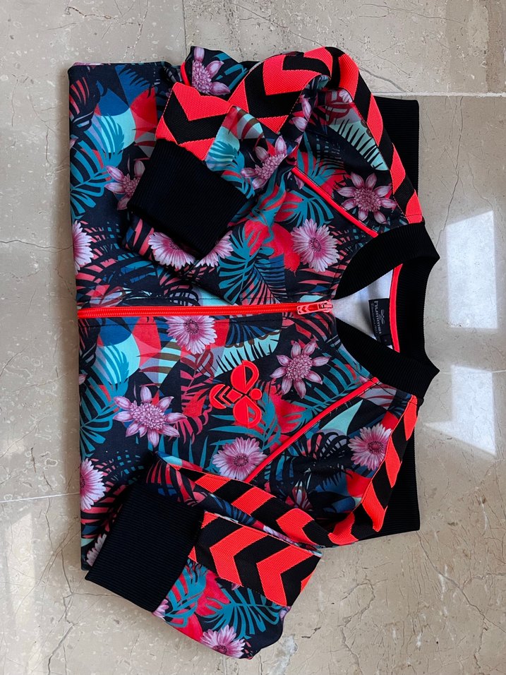 Renkli Baskılı Uzun Kollu hummel hırka - Görsel 3