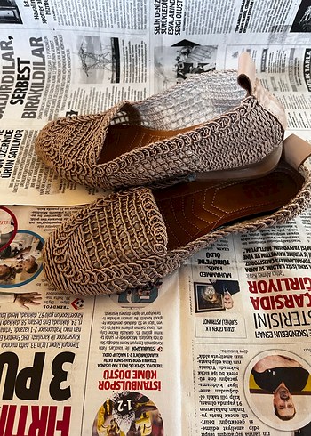 Desenli Örgü Kadın Dolgu Topuk Espadril - Görsel 2