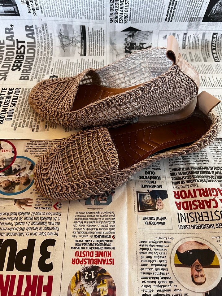 Desenli Örgü Kadın Dolgu Topuk Espadril - Görsel 2