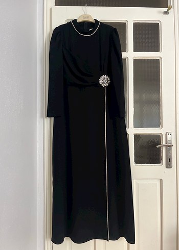 Siyah Uzun Kollu Elbise - Görsel 2