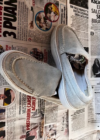 Gri Süet zara marka ayakkabı - Görsel 3