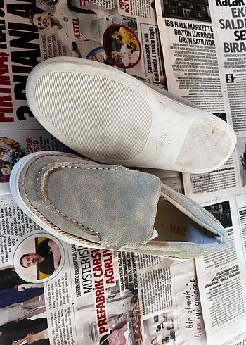 Gri Süet zara marka ayakkabı - Görsel 4