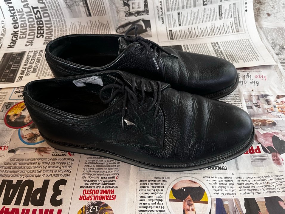 Klasik Siyah Deri Erkek Ayakkabısı - Görsel 2