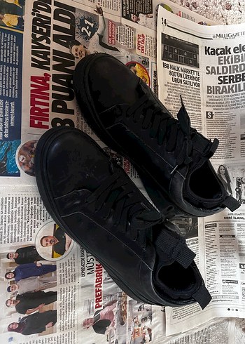 Siyah Erkek Günlük Spor Ayakkabı Velcro - Görsel 2