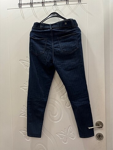 36 Beden Kot jeans lacivert kemerli