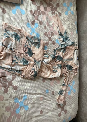 Uzun Kol, V Yaka, Bağlama Desenli Kadın Elbise - Görsel 2