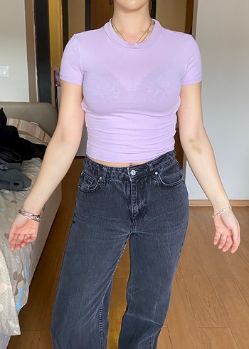 Kadın Mor tişört - Görsel 2