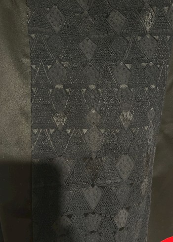 Siyah Gösterişli Midi Etek - Görsel 2