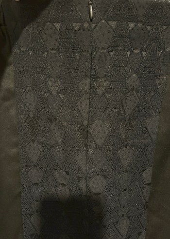 Siyah Gösterişli Midi Etek - Görsel 5