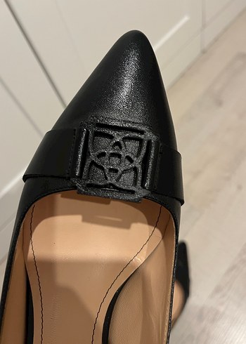 Klasik Siyah Stiletto Tokalı Kadın Ayakkabı-39 numara-DESA - Görsel 4